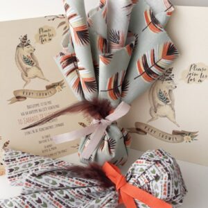 Υφασμάτινη θεματική μπομπονιέρα boho