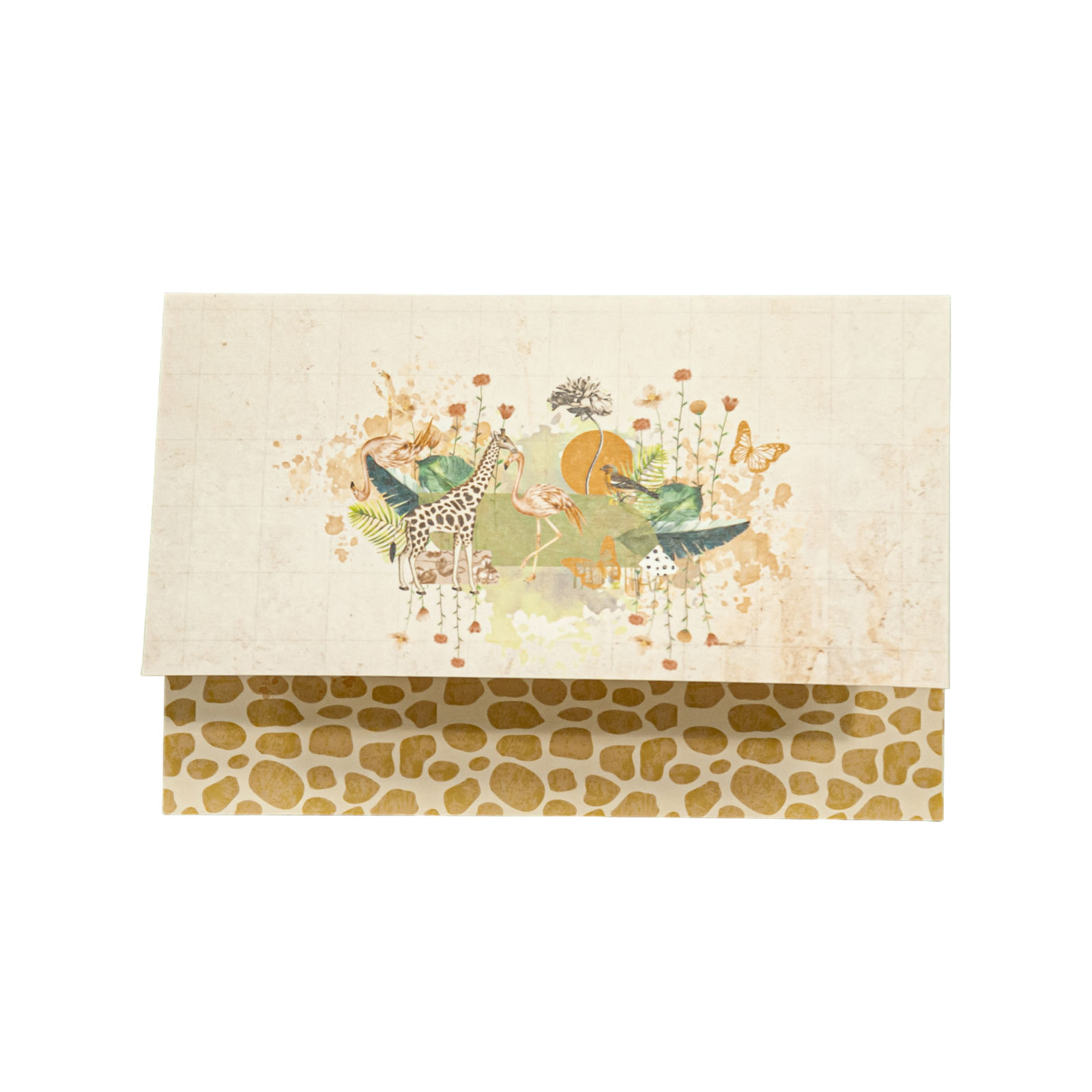 Προσκλητήριο Βάπτισης Safari Watercolor - Θέμα Ζώα Ζούγκλας