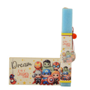 Λαμπάδα με Φωτιζόμενο Καδράκι Superheroes