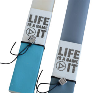 Πασχαλινή Λαμπάδα Life is a game με βραχιόλι ζάρι