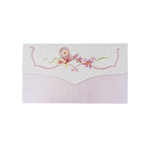 Προσκλητήριο Βάπτισης Κορίτσι - Πεταλούδα & Λιλά