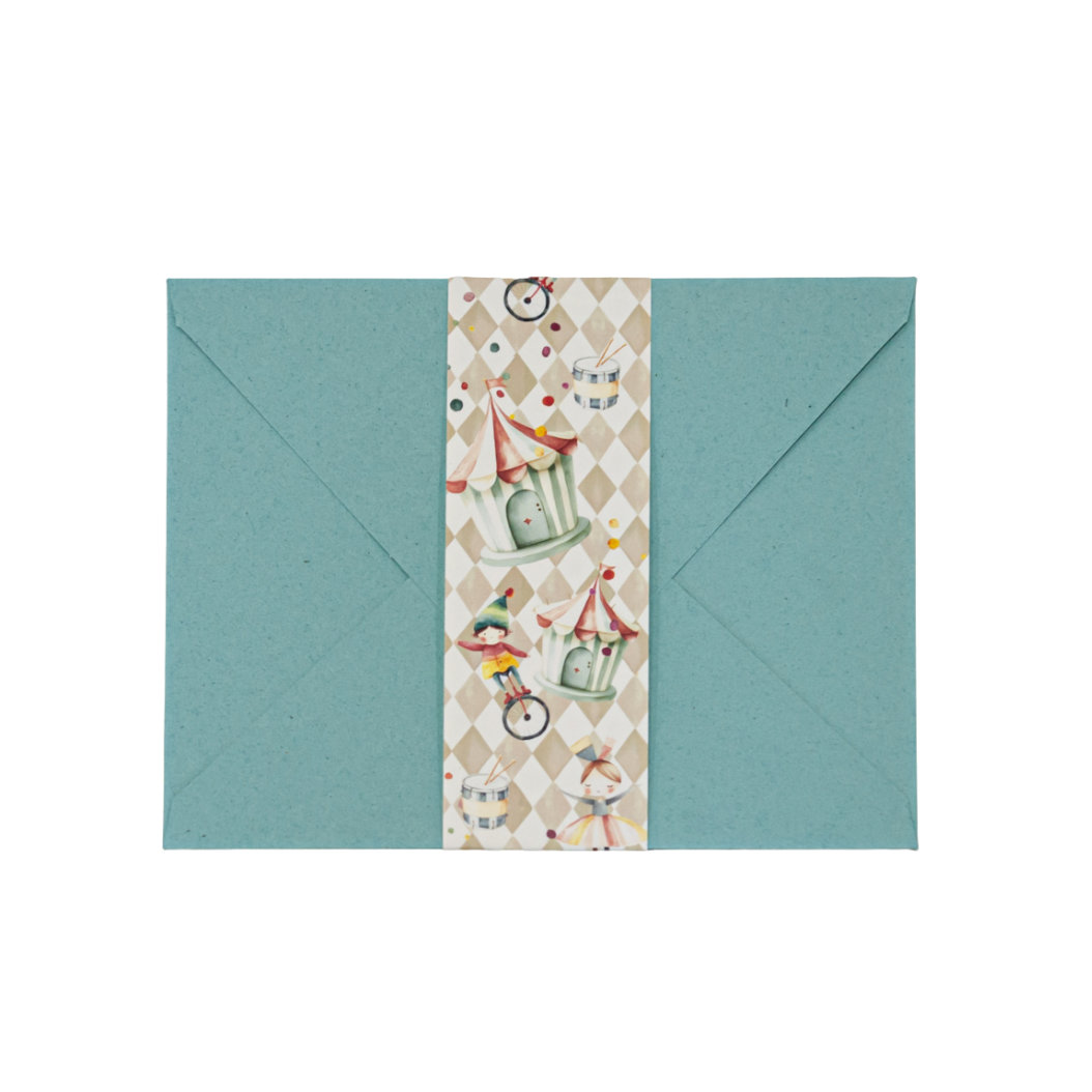 Προσκλητήριο Βάπτισης Δίδυμα - Τσίρκο - Image 3