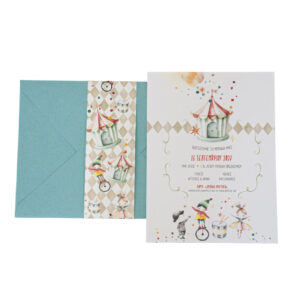 Προσκλητήριο Βάπτισης Δίδυμα - Τσίρκο