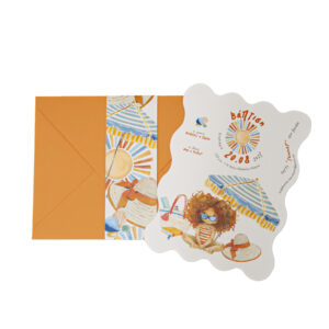 Προσκλητήριο Βάπτισης Κορίτσι - Καλοκαίρι & Παραλία