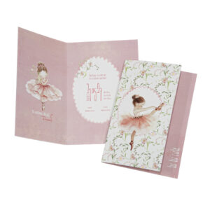 Προσκλητήριο Βάπτισης Κορίτσι - Μπαλαρίνα Tu Tu Cute