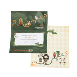 Προσκλητήριο Βάπτισης Δίδυμα - Δασική Περιπέτεια