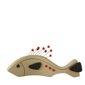 Κεραμικό Ψάρι Λοξό Μπεζ