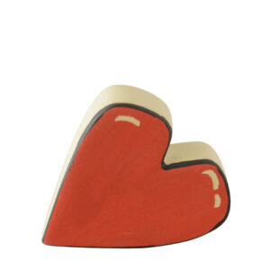 Κεραμική Καρδιά Πλακέ Large Κόκκινη
