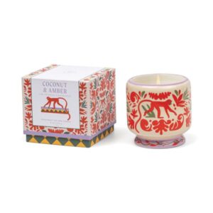 Αρωματικό κεραμικό κερί σόγιας Ζούγκλα Coconut & Amber