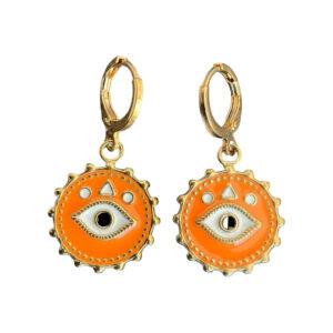 Mini-créoles Eyes Protect Orange