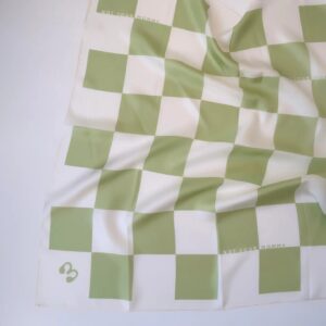 Μεταξωτό μαντήλι Matcha Check
